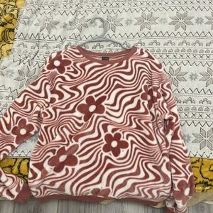 Fuzzy aesthetic flower sweater